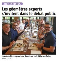 Le Dauphiné Libéré - UNGE 73 - Les géomètres experts s’invitent dans le débat public